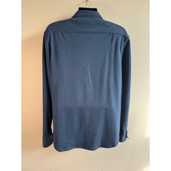 Robert Talbott Navy Blue Peruvian Cotton Shirt size Large EUC SOFT - Picture 3 of 4